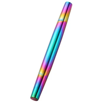 

Rolling Pin Kitchen Utensils Dough Roller Bake Pizza Noodles Cookie Dumplings Making Non-Stick Baking Tool Rainbow No.0