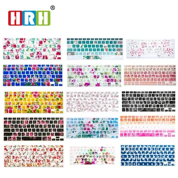 

HRH Beautiful Flowers Printed Dust-proof Silicone US Keyboard Cover Skin Protective Film For Macbook Pro 13 15 17 Air 13 Retina