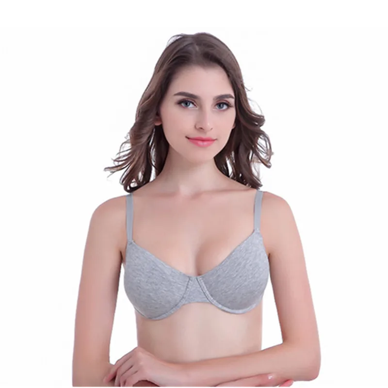 bra Slim comfortable bra with a steel ring of seamless women underwear solid color sexy cotton bra