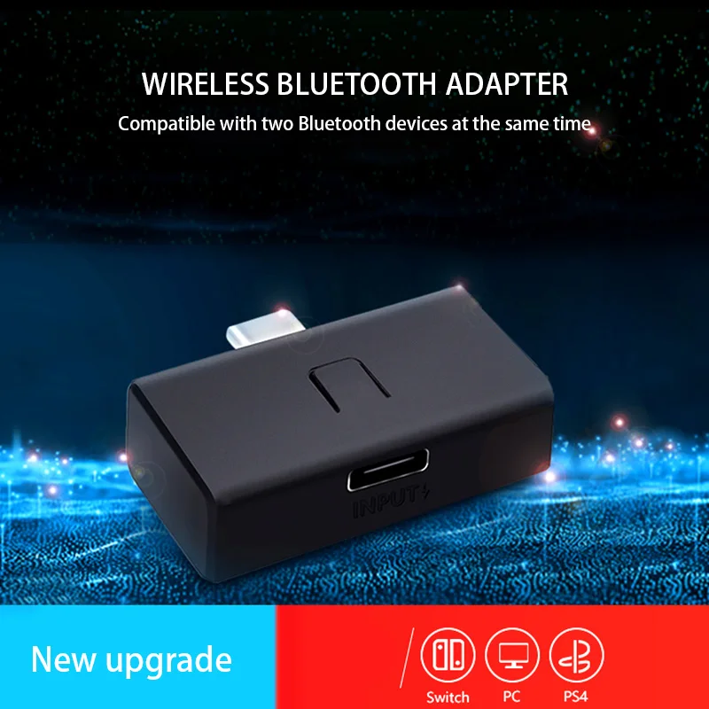 

For Nintendo Switch PS4 Bluetooth Earphone Audio Adapter PC USB Wireless Receiver Transmitter USB Receiver Support PD Charging