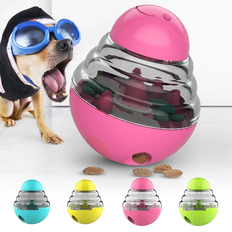 Dog Food Feeders Ball Pet Interactive Toy Tumbler Egg Smarter Dogs