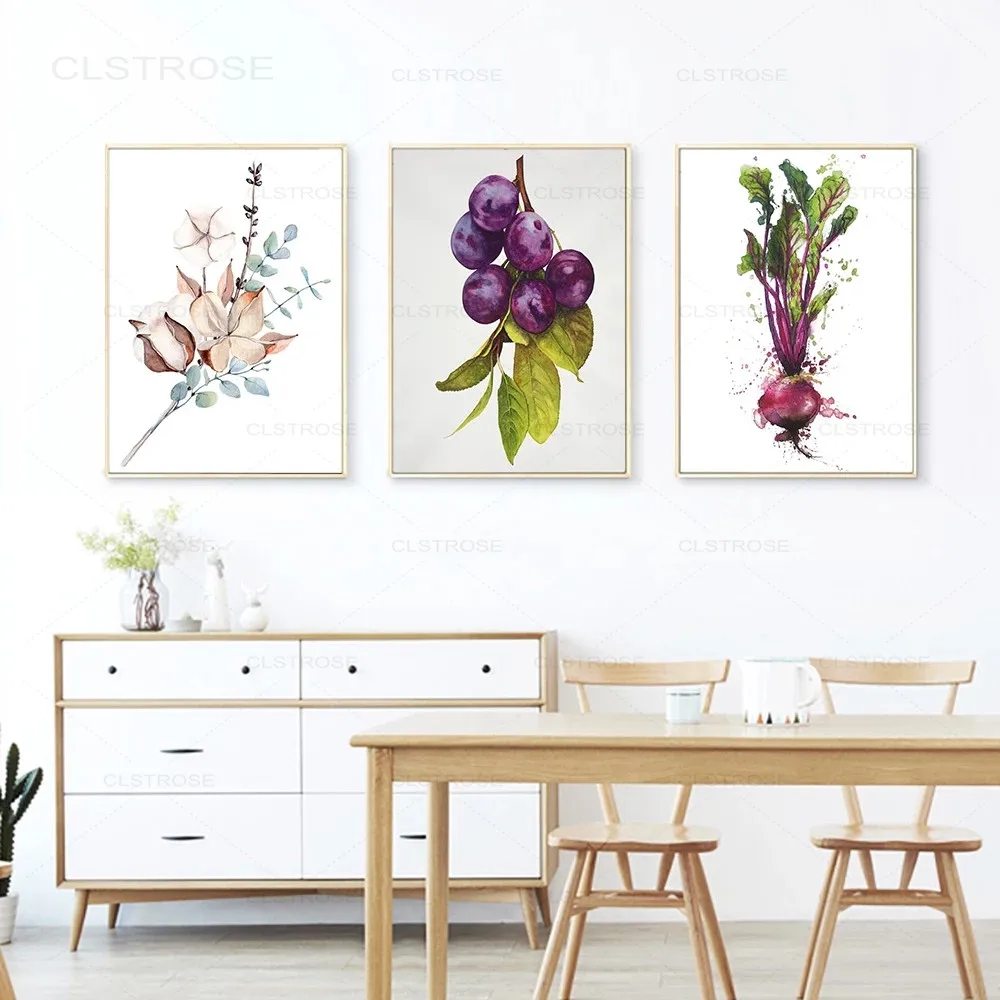 Onion Plant Canvas Painting Nordic Posters and Prints Pure Flower Picture Wall Art for Living Room Modern Home Decoration | Дом и сад