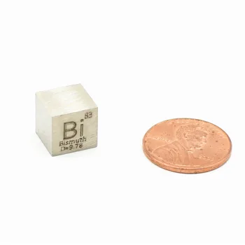 

Bismuth Metal Element Bi Cube Periodic Table- Cube Element Collection Hand Made DIY Hobbies Crafts Metal Element 10MM