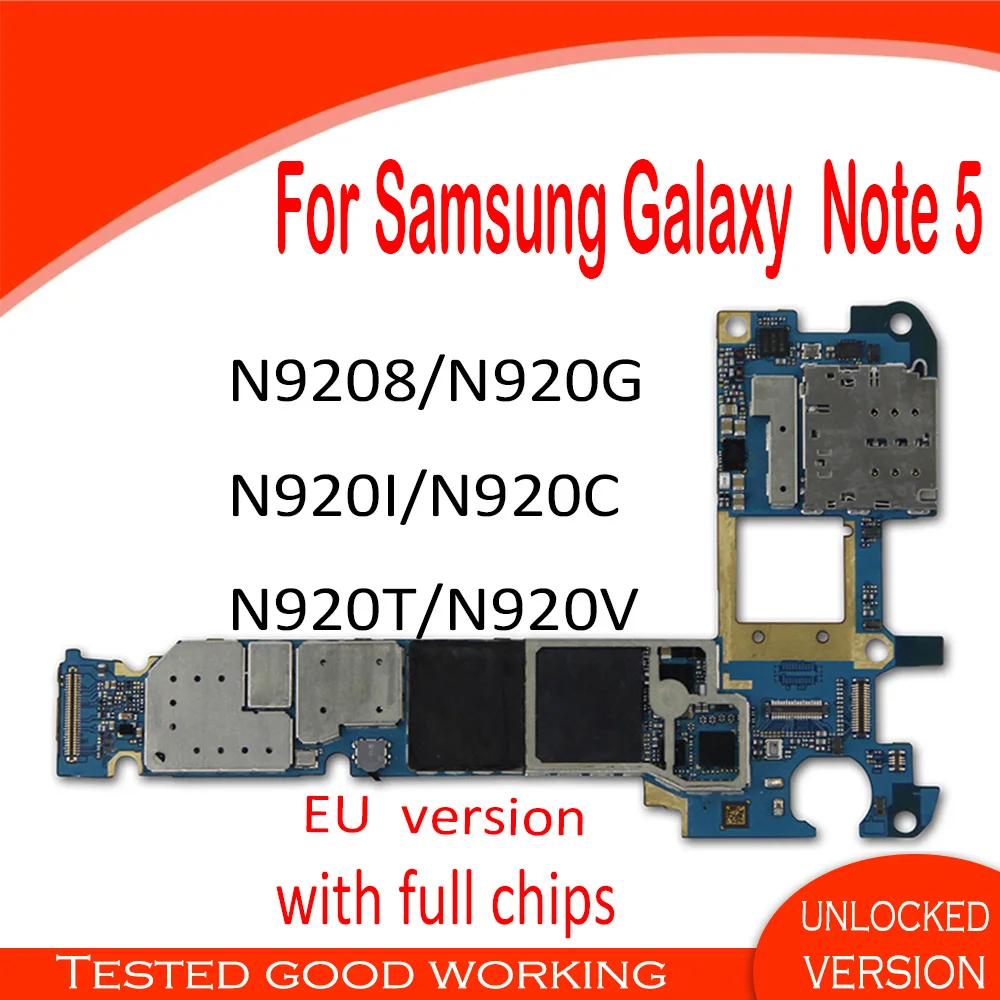 Разблокирована для Samsung Galaxy Note 5 материнская плата N9208/N920G/N920I/N920C/N920T/N920V