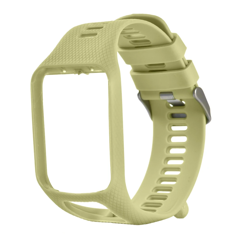 Ремешок на запястье для TomTom 2 3 Runner Spark музыка замена Браслет мягкий браслет для часов силиконовый ремень часы Браслет аксессуар - Цвет: light green