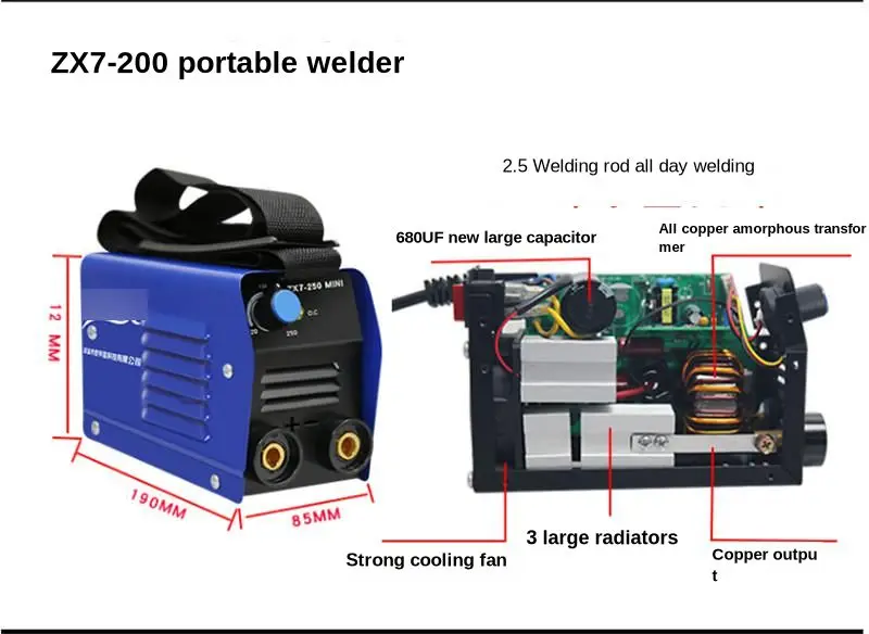 IGBT 20-200A 110/220V Inverter Arc Electric Welding Machine MMA/ARC Welders for Welding Working and Electric Working 5