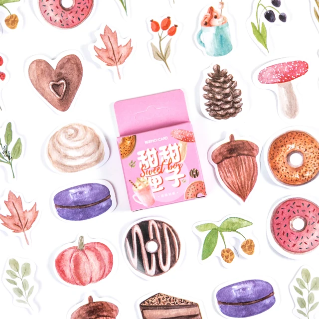 Mr.paper 24 Designs Colorful Ins Style Scrapbooking Bullet Journal Stickers Kawaii Girlish Deco Mini Box Stickers Child Gifts 11