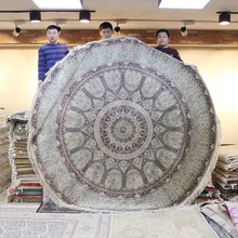 Yilong 9'x9' Qum шелковый ковер изысканный ковер ручной работы круглый шелковый ковер(TJ046-9x9
