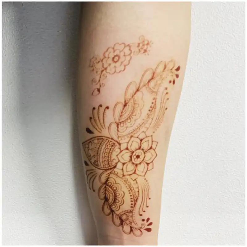 Henna Tattoo Vorlage Airbrush Vorlagen Schablonen Spitze Mandanla Lotus Blume Henna Schablonen Hand Hulse Fur Malerei Blume Temporary Tattoos Aliexpress