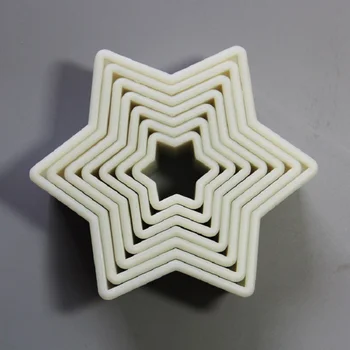 

Free Dhipping FDA High Quality 7pcs Star Shaped Nylon Cookie Cutters set DIY Baking Molds set