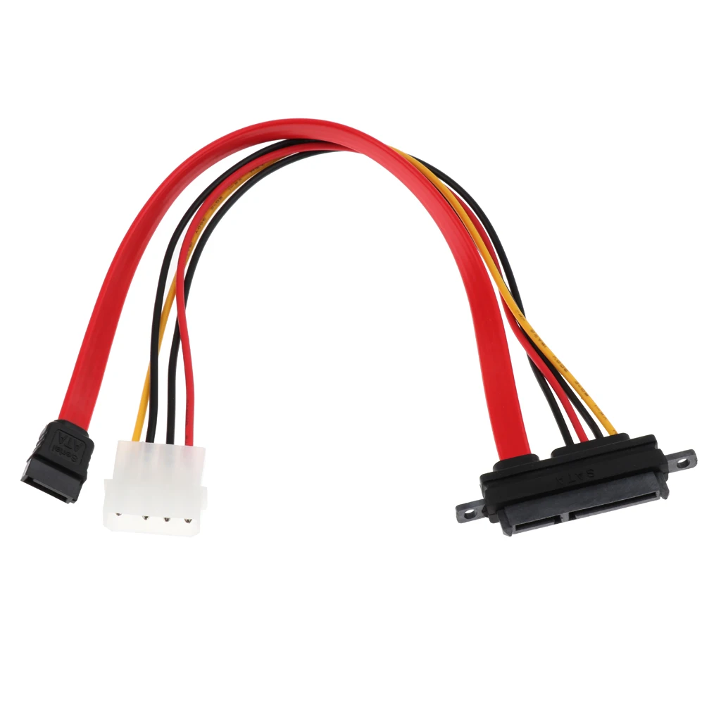 22pin (7 + 15) pin Female to 7Pins & LP4 Serial ATA SATA кабель удлинитель питания|Компьютерные кабели и