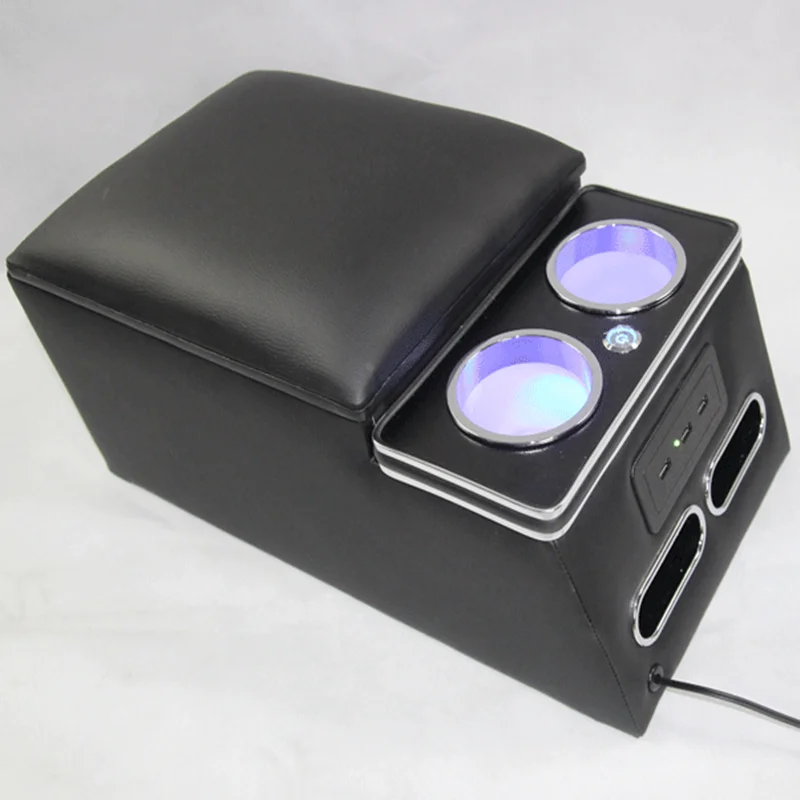US $278.25 Loyalty for Rear Seat Multifunctional Armrest Box Central Store Content Storage With USBampLED Light Car Accessories