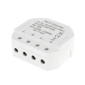 

2 Way Wifi Smart Light LED Dimmer Switch DIY Breaker Module APP Remote Control 220V-240V (White)