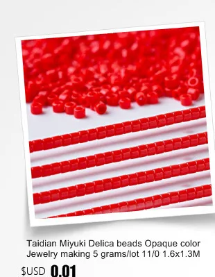 Тайдиан Miyuki Delica Seed Bead 11/0 для Broderie De Perles Francaises непрозрачный белый DB200 1,6x1,3 мм около 1000 штук