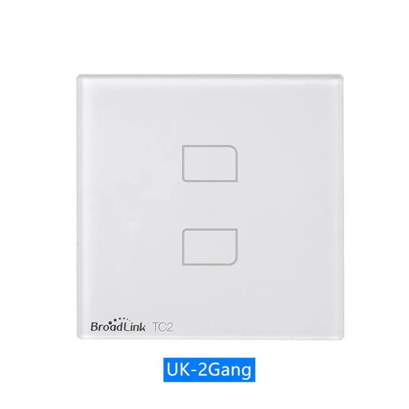 Broadlink TC2 ЕС WiFi переключатель сенсорная панель стекло Великобритания Стандартный Настенный светильник переключатель приложение управление телефон RM Pro умный дом автоматизация - Комплект: 2gang uk