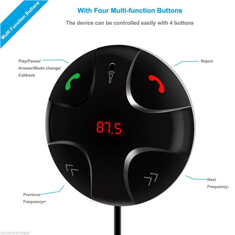 FM Bluetooth передатчик Hands-free автомобильный комплект Автомобильный MP3-плеер Поддержка TF карты воспроизведения музыки аудио модулятор автомобильные аксессуары