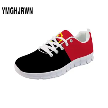 

ANGOLA male free custom made name number white black flags red ao ago diy shoes print portuguese text word Angolan casual shoes