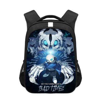 

Hot Sale Polyester 16-inches Black Printing Cartoon Undertale Backpack for Boys Schoolbag Kids School Bags for Children Book Bag