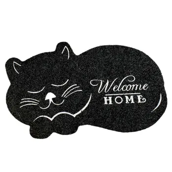 

3D Printed Sleeping Cat Doormats Anti-slip Floor Irregular Carpet Welcome Home Sign Mat For Entrance Kitchen Bathroom Mat Rugs