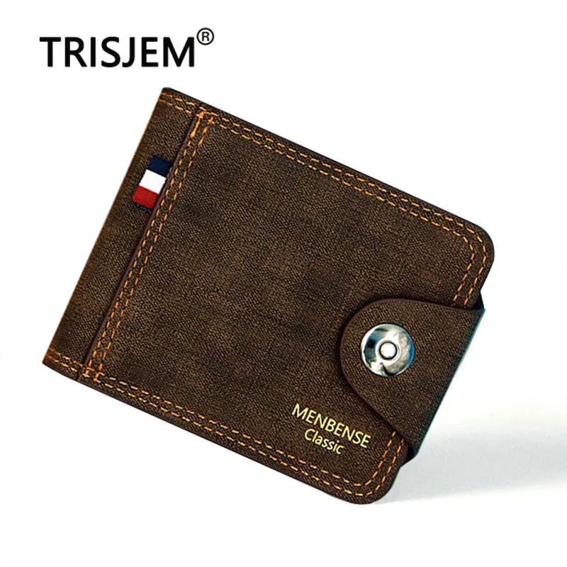 

Men Soft PU Leather Short Wallet With Hasp Vintage Thin Small Pures Coin Pouch Multi-functional Card Holder Wallets Carteira