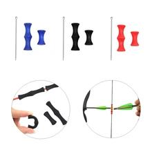 1 шт., новинка, 3 цвета, бант, таб для пальцев, защита, боуструн, заставка, защитный палец, силиконовый релиз для стрельбы из лука, изогнутый лук