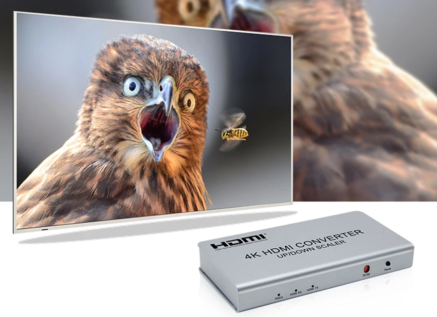 4K HDMI конвертер Разрешение вверх вниз скейлер 720P 1080P 4K Поддержка видео стены Сращивание процессор контроллер 2x1 3x1 4x1 1x2 1x4