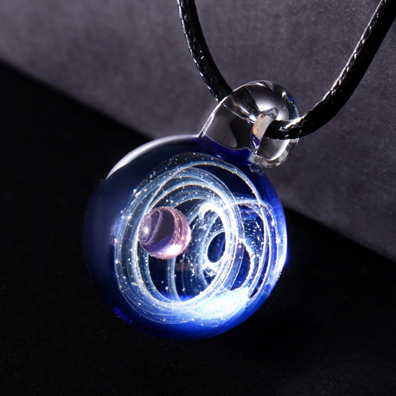 Handmade Clear Glass Galaxy Ball 