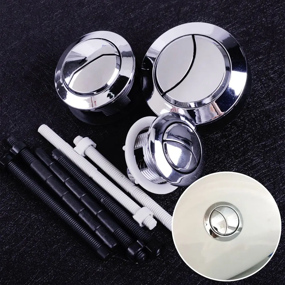 Toilet Flush Button Universal Toilet Button Cover Fits 38mm Hole Closestool Round Dual Press Tank Accessories Push Switch Water Saving Rod