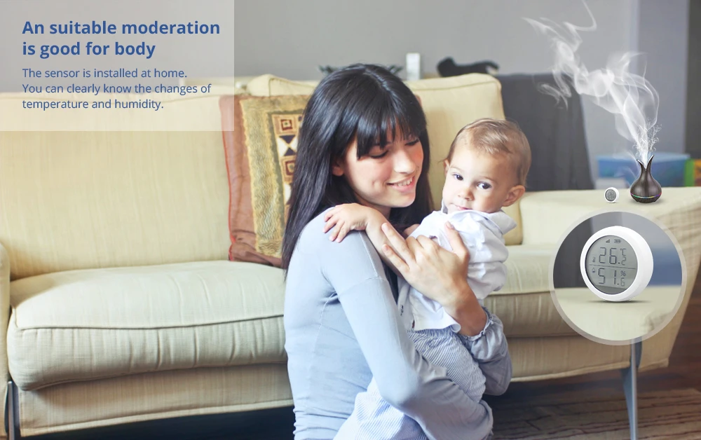 Tuya zigbee sensor de temperatura e umidade