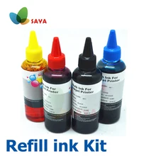400ml Ink Refill Kit for HP inkjet Printer 4 color bottle bulk cartridge and Ciss