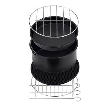 

Air Fryer Accessories for Gowise Phillips Cozyna and Secura, Set of 7, Fit all Airfryer 3.7QT - 4.2QT - 5.3QT - 5.8QT