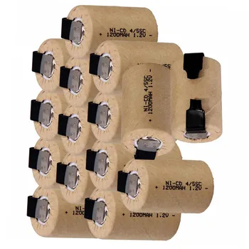 

yeckpowo 15 pcs 4/5 SC battery 1200 mAh 1.2V NICD 4/5subc batteries for Bosch Mikita Dewalt Hitachi screwdriver drill tool