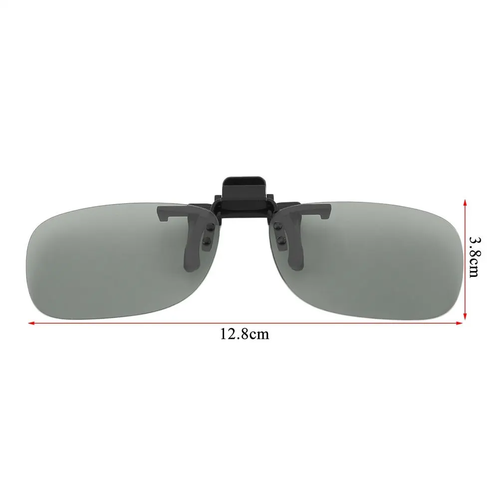 Professional 3D Light Weight Man Woman Clip On Type Passive Circular 3D Glasses Clip For 3D TV Movie Cinema..