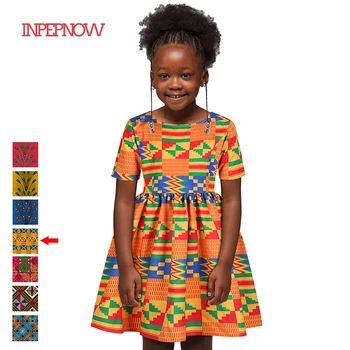 

INPEPNOW 2020 African Princess Dress for Girls Summer Vintage Dress Floral Kids Clothes Bohemia Style Girl Vestidos LYQ001