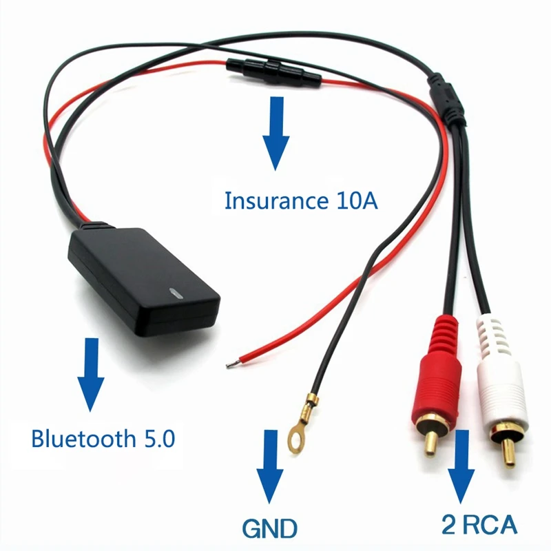 Универсальный Bluetooth AUX приемник модуль 2 RCA кабель адаптер автомобильное радио