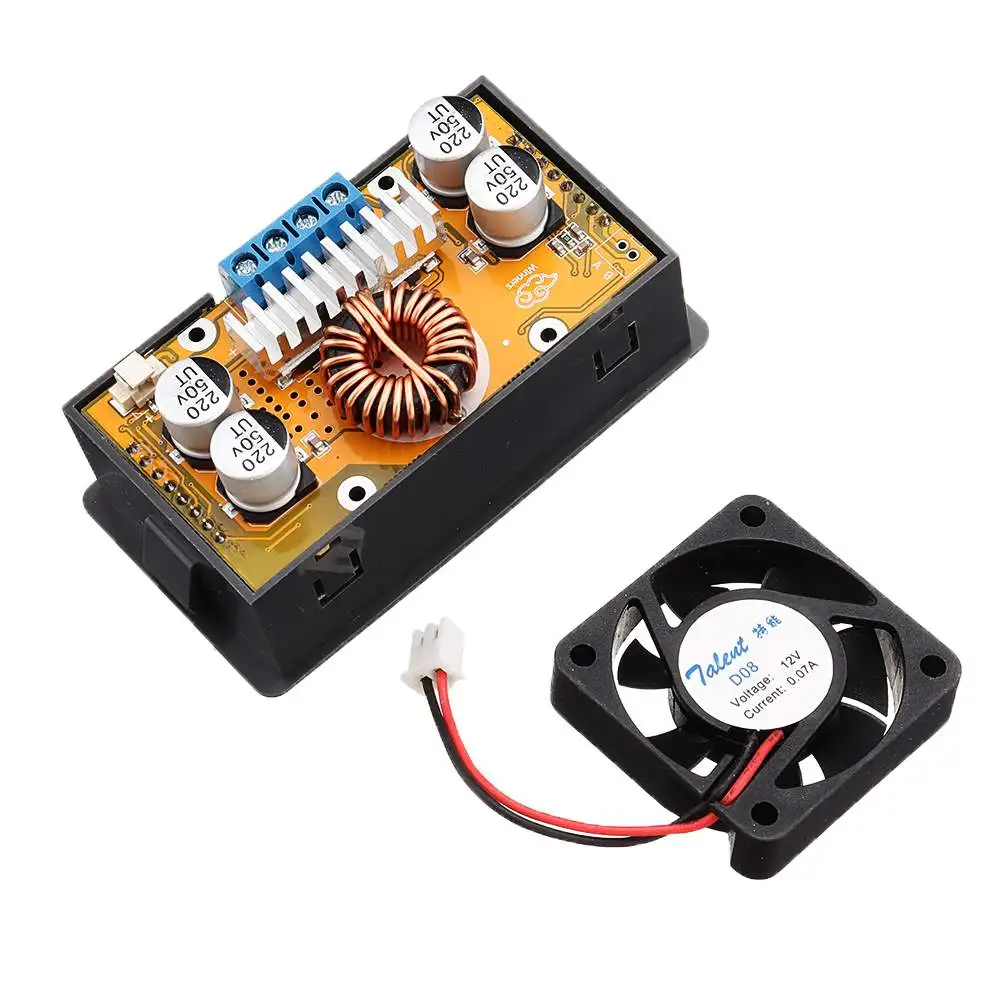 5A 160W dc-dc 6-32V до 0-32V lcd Цифровой Регулируемый понижающий блок питания регулятор напряжения Модуль преобразователя с вентилятором