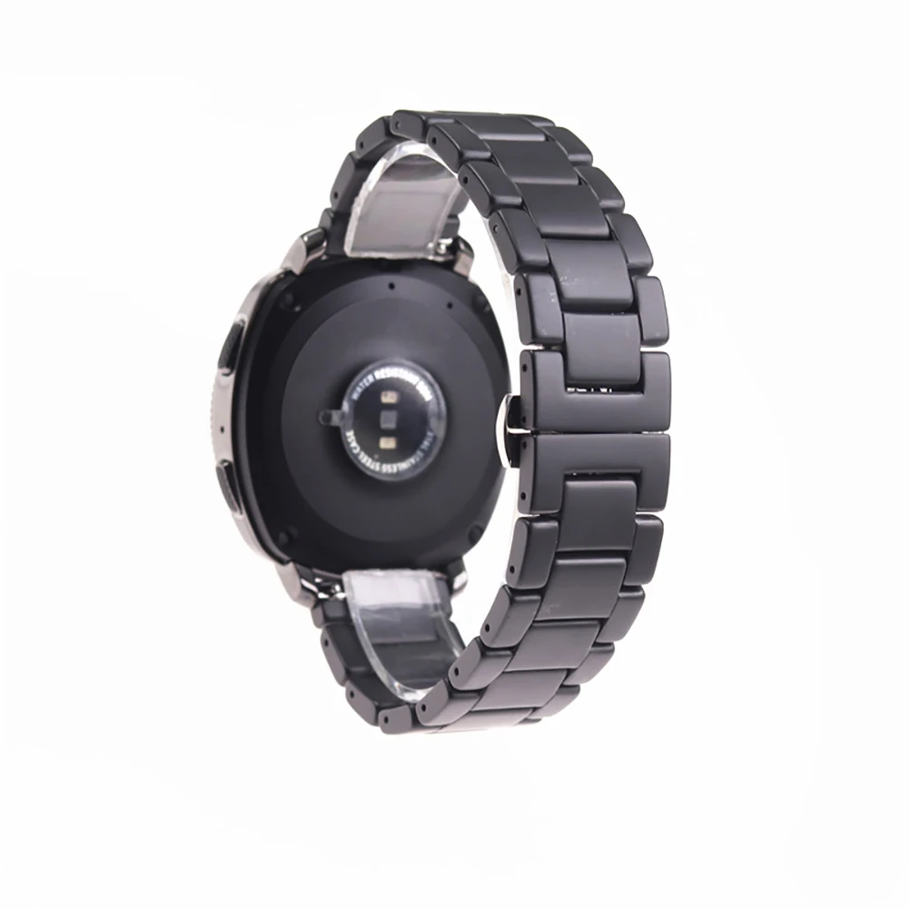 

Long Accessories Ceramic 20mm 22mm Fashion Replacement Business Solid Classical Unisex Gift Dual Folding Clasp Watch Strap