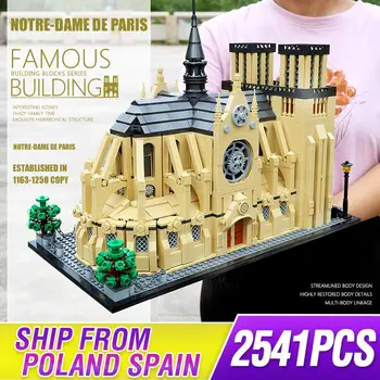 

2541PCS MOC Streetview Classic Architecture NOTRE DAME CATHEDRAL of Paris Building model Blocks Brick Landmark Kids Toys Gifts