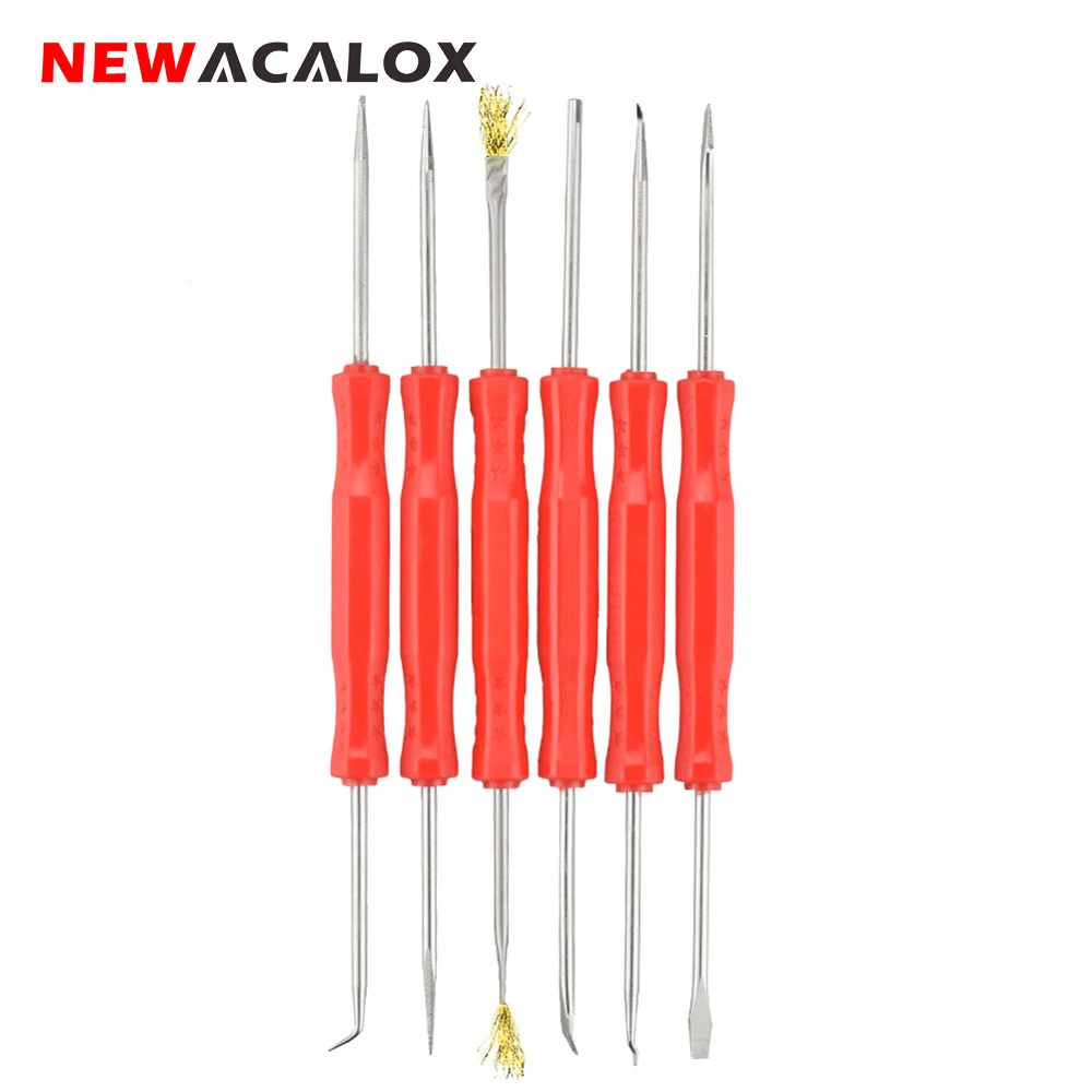 NEWACALOX вспомогательная прецизионные электронные Компоненты шлифовальный очистки набор инструментов для ремонта сборки ручной инструмент 6 шт./компл