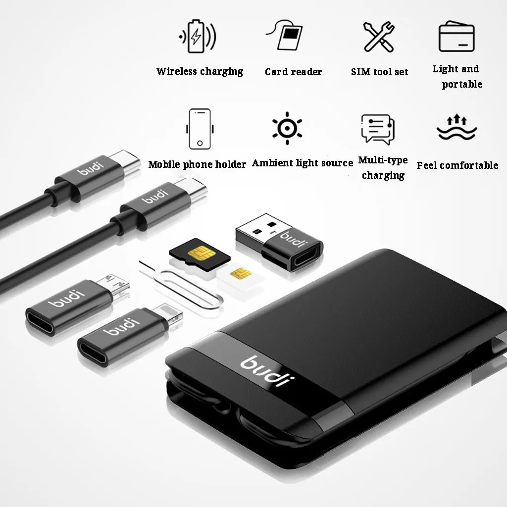 

Multi-function Data Line Converter Wireless Charger Universal Portable Storage Charger universal universal portable storage
