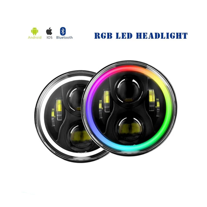 

auto parts high power 7 flexible RGB with bluetooth RGB halo ring led worklamp