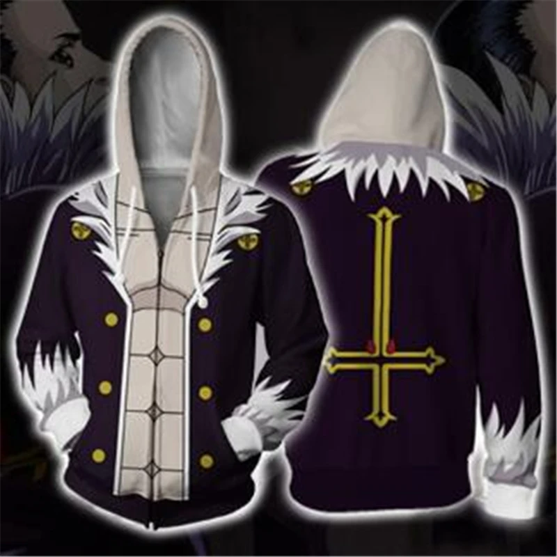Аниме HUNTER×HUNTER Hisoka, косплей костюм, толстовка на молнии для косплея, Мужской и Женский Повседневный спортивный свитер, новинка