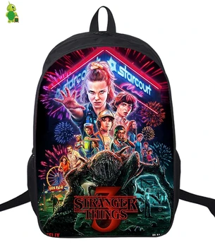 

2019 Stranger Things 3 Backpack School Bags for Teenage Girls Boys Laptop Backpack Women Men Backpack Casual Rucksack Travel Bag