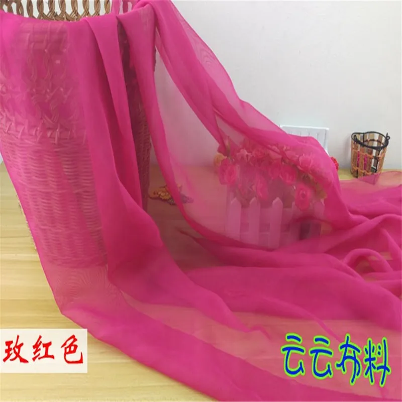Chiffon Fabric By The Meter for Skirt Dress Clothes The Inner Lining Sewing Chiffon Fabric Green Fabric For Summer Dress