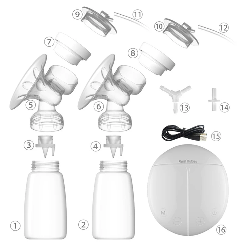 motif double electric breast pump Double Electric Breast Pumps Electric USB Powerful Nipple Suction With Baby Feeding Milk Bottle Cold Heat Pad Nipples BPA Free wearable electric breast pumps