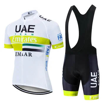 

NEW TEAM UAE Cycling Clothing Bike jersey 9D pad shorts set Ropa Quick Dry Mens summer tops pro BICYCLING Maillot Culotte