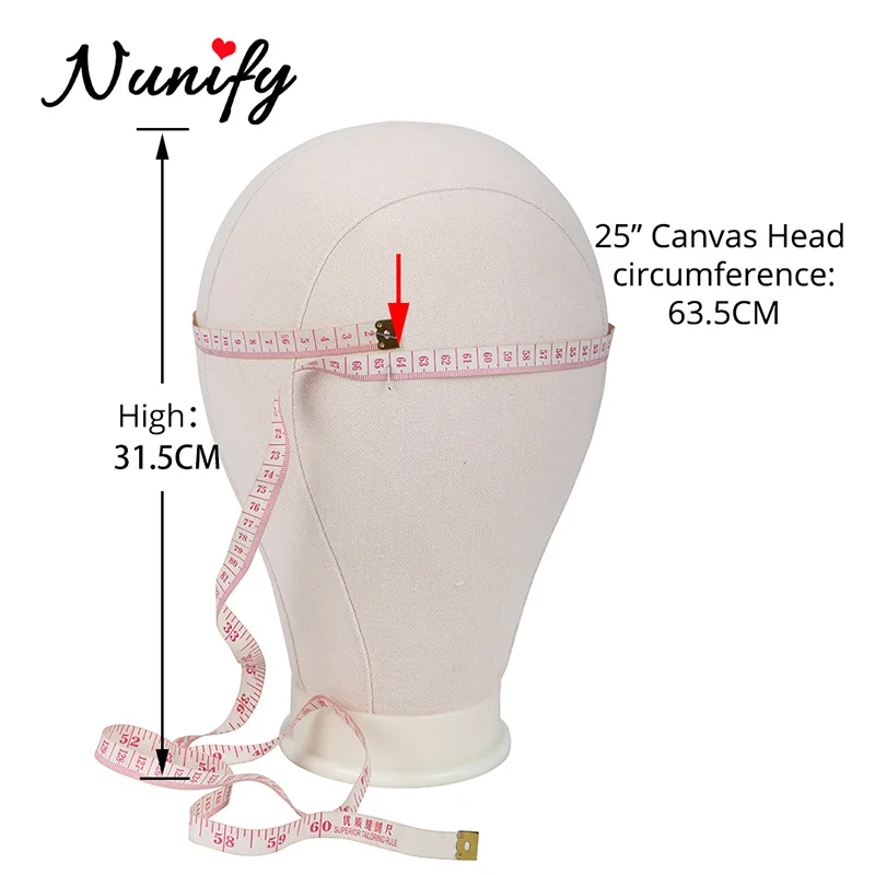 Nunify Брезентовая подставка на голову для наращивания волос, витрина для укладки головы манекена с бесплатной доставкой, держатель для крышки парика, т иголки