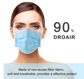 

30pcs/50pcs/100pcs Lot Disposable Masks Soft 3-layer Non-Woven Masks Anti Dust Mouth Face Mask Protective Factory wholesale