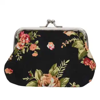 

Latest Women Girl Retro Rose Flowers Printed Hasp Canvas Coin Purse Wallets Buckle Pouch Mini Bag Gift Super Hero