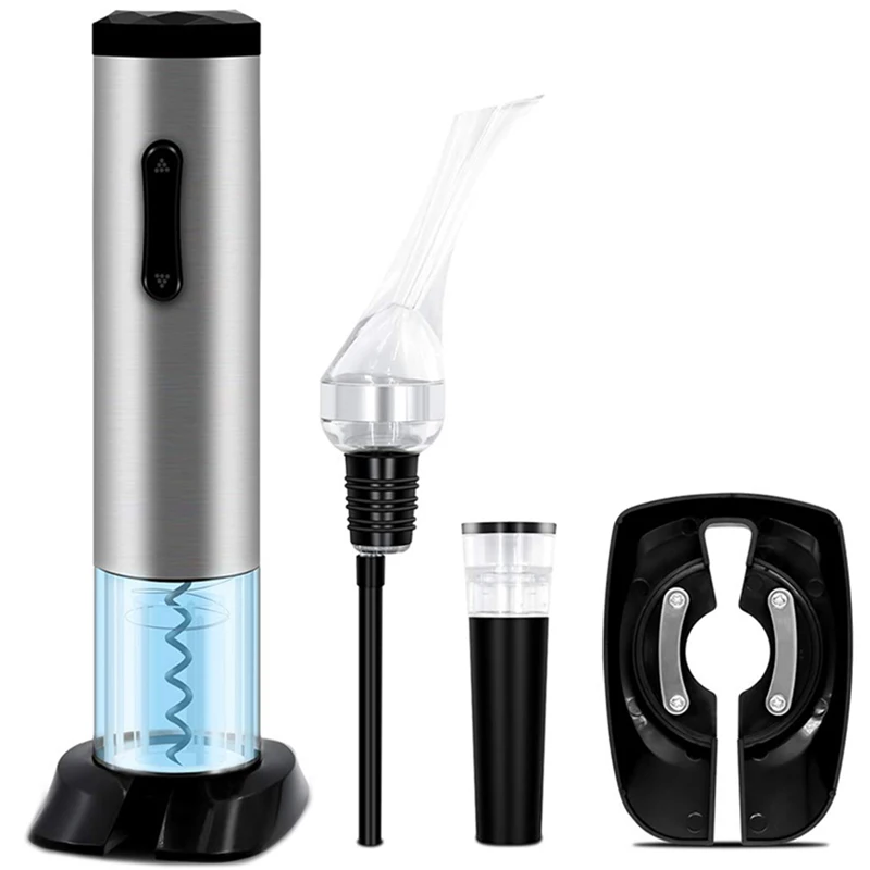 

Electric Wine Opener Set Rechargeable Wine Bottle Opener Set Cordless Automatic Corkscrew Opener with Wine Foil Cutter Wine Aera